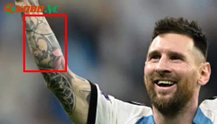 hình xăm của messi ở tay